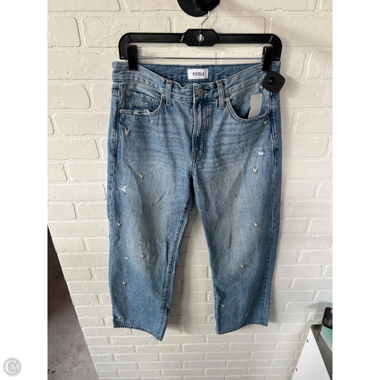Jeans Straight By Pistola In Blue Denim, Size: 4
