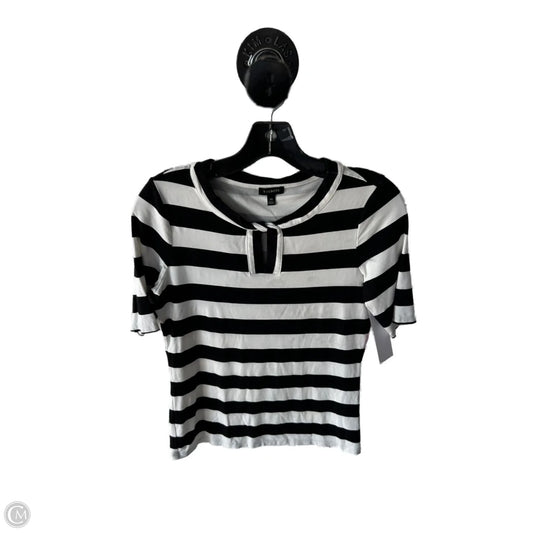 Top Short Sleeve By Talbots In Black & White, Size: Xs