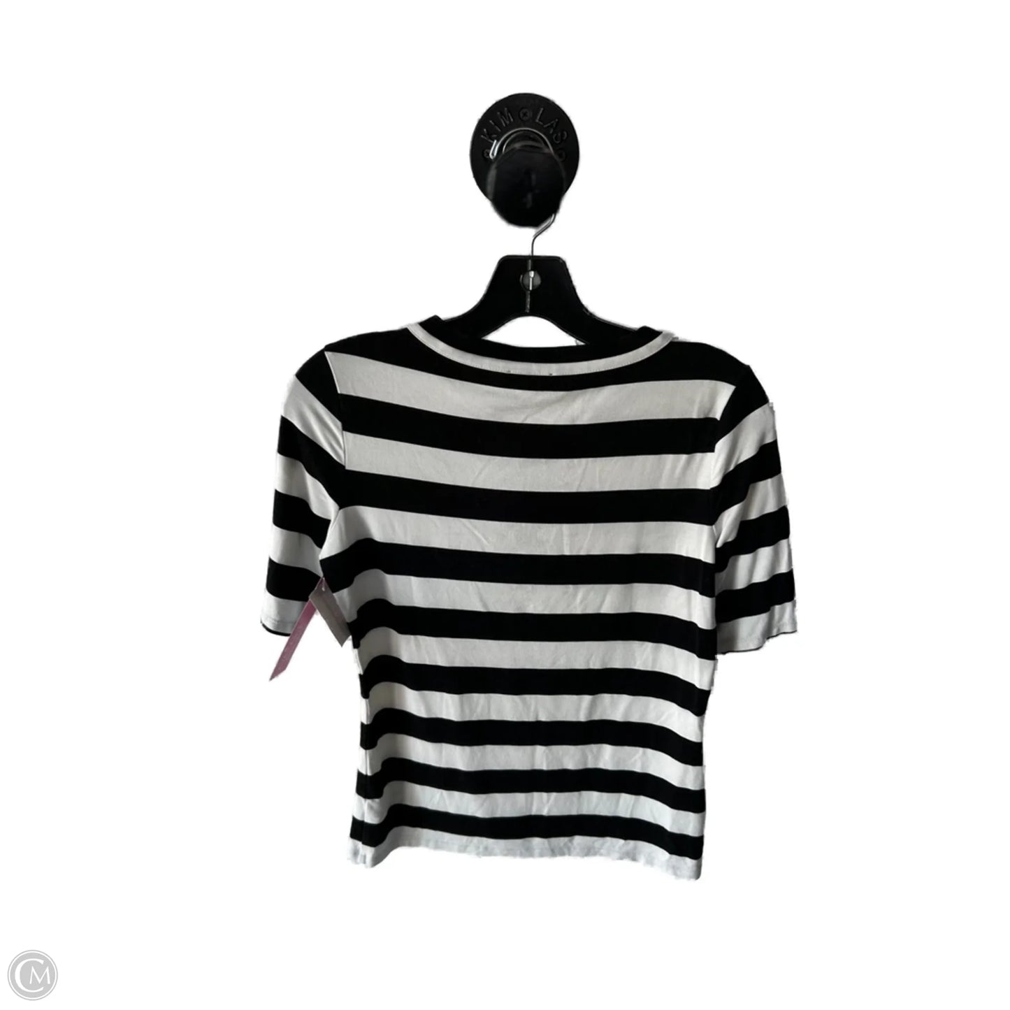 Top Short Sleeve By Talbots In Black & White, Size: Xs