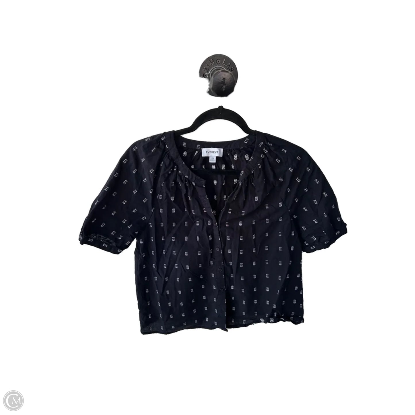 Top Short Sleeve By Evereve In Navy, Size: XS