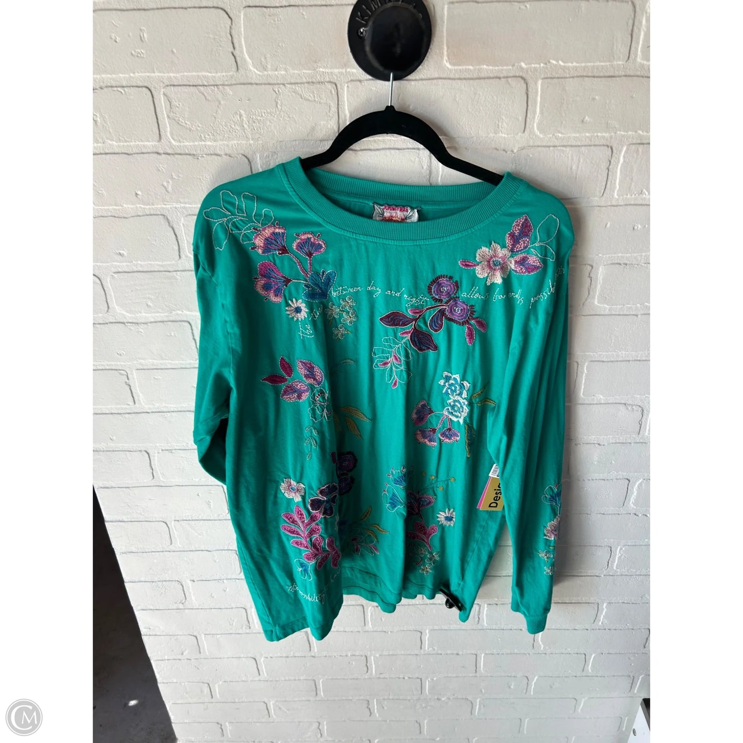 Top Long Sleeve By Johnny Was In Green, Size: L