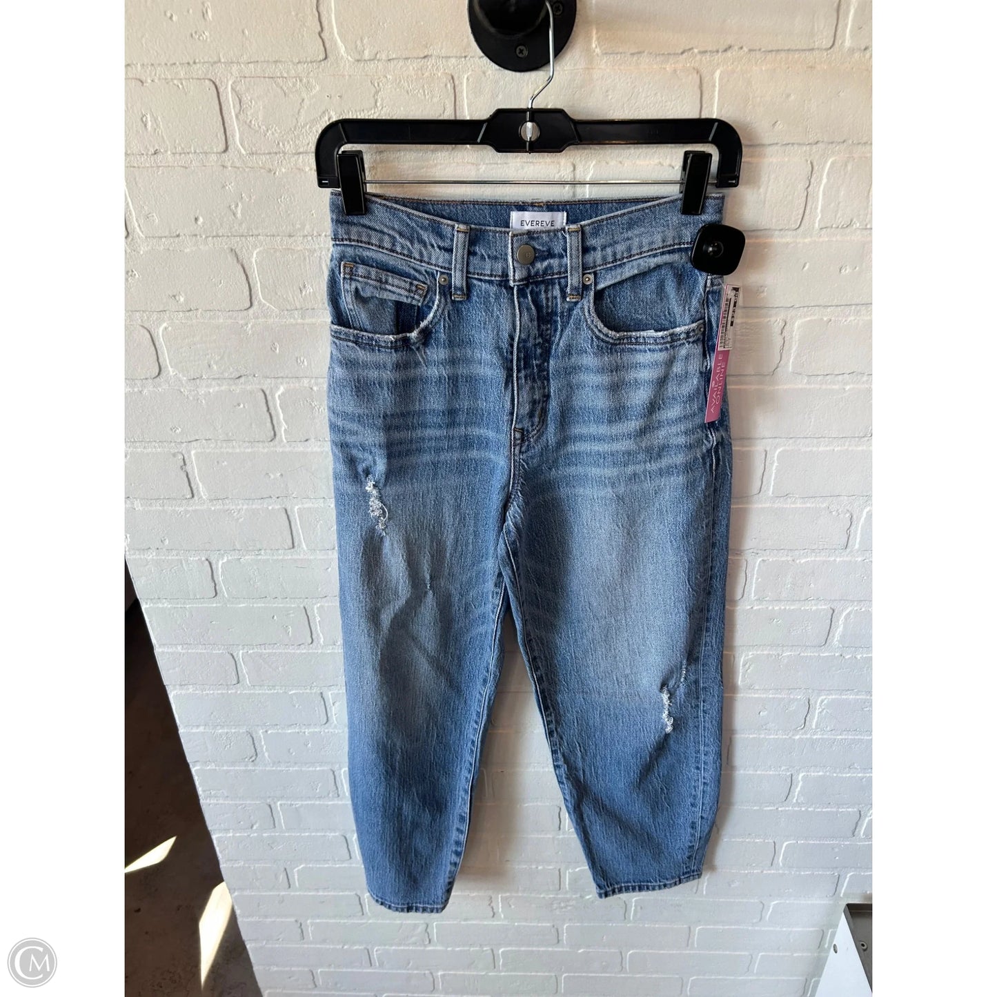 Jeans Straight By Evereve In Blue Denim, Size: 2
