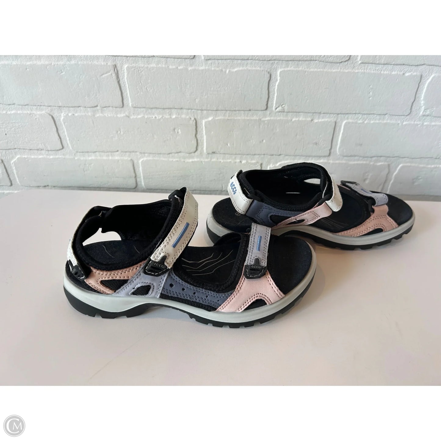 Sandals Flats By Ecco In Blue & Pink, Size: 8.5