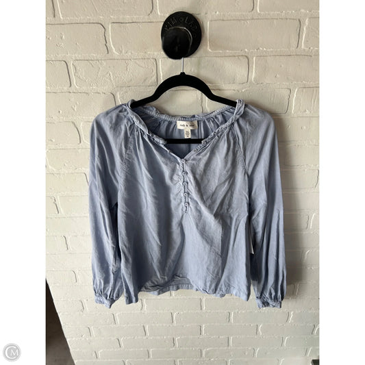Top Long Sleeve By Cloth & Stone In Blue, Size: Xs