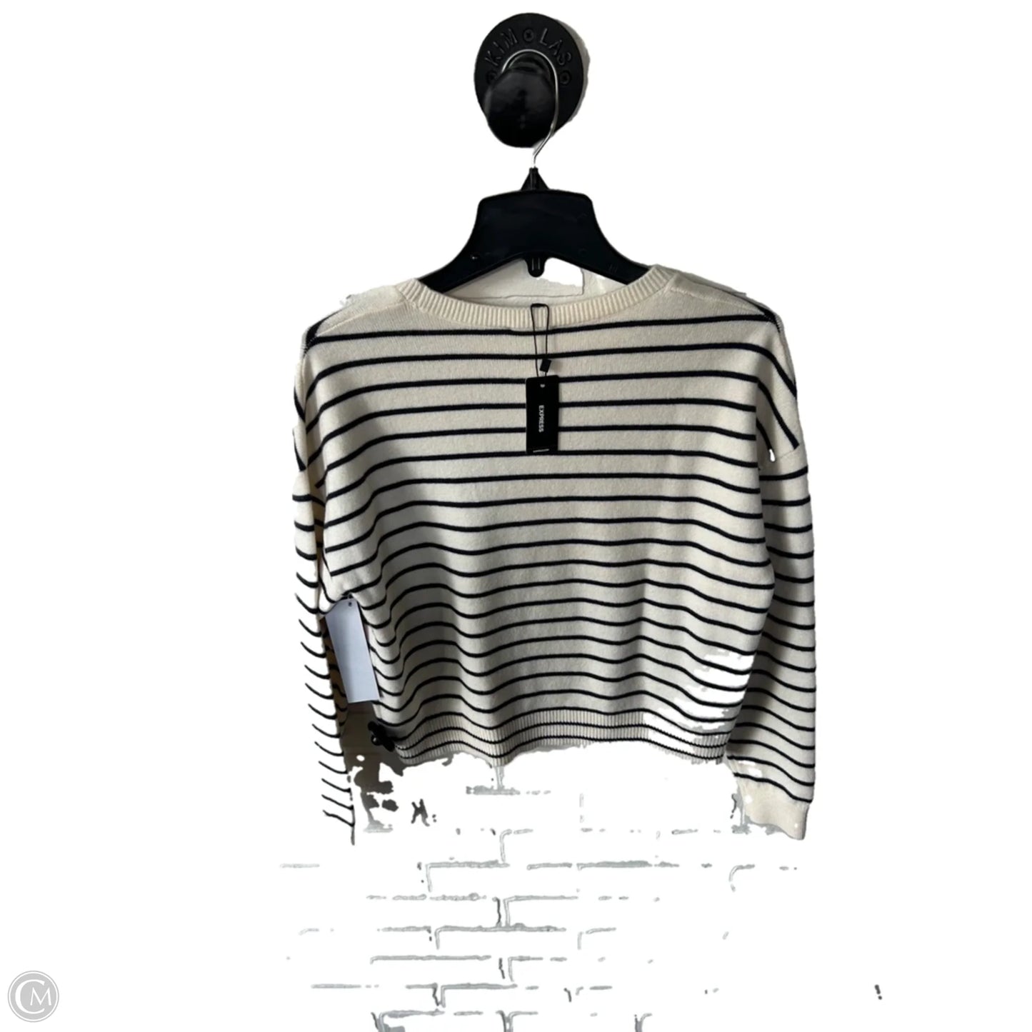 Sweater By Express In Black & Cream, Size: S