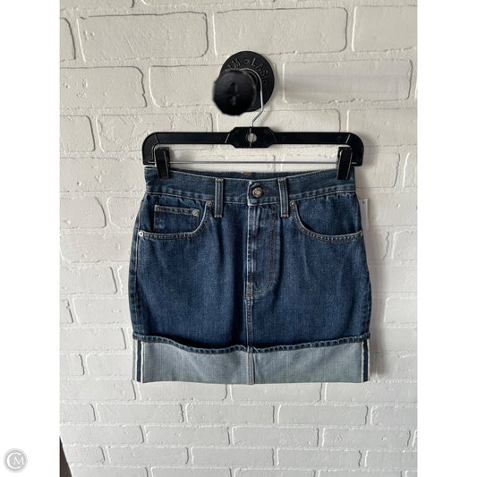 Skirt Mini & Short By Helmut Lang In Blue Denim, Size: 2