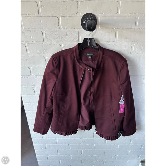 Blazer By Ann Taylor In Maroon, Size: L