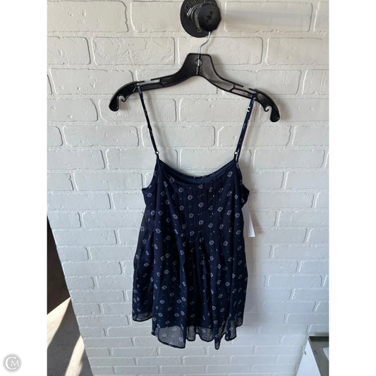 Top Sleeveless By Abercrombie And Fitch In Blue & White, Size: L
