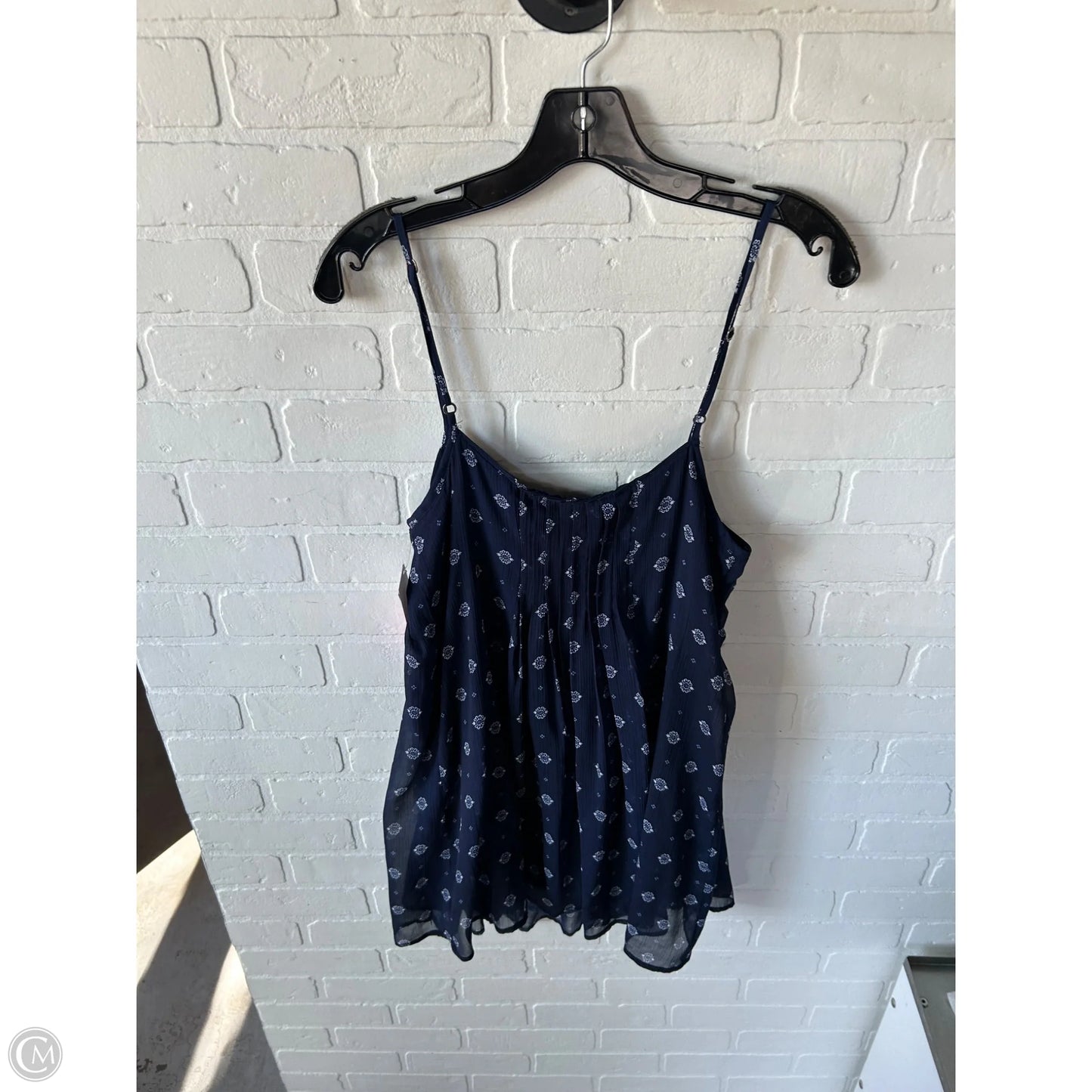 Top Sleeveless By Abercrombie And Fitch In Blue & White, Size: L