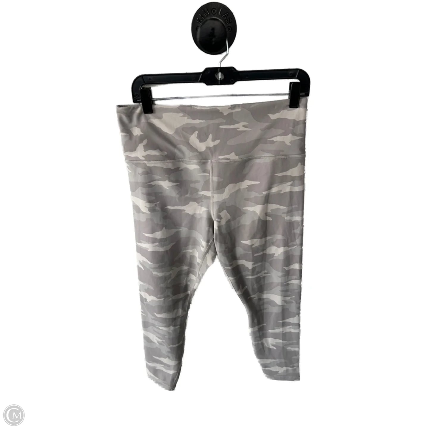 Athletic Leggings By Athleta In Cream & Grey, Size: 12