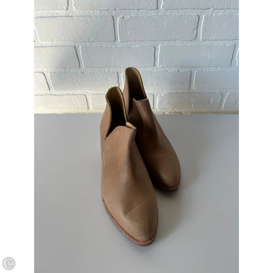 Boots Ankle Heels By Cmc In Tan, Size: 8.5