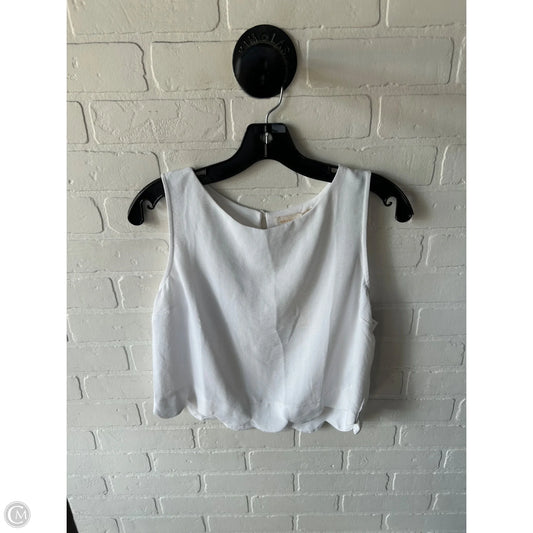 Top Sleeveless By Monteau In White, Size: M