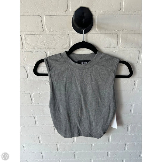 Top Sleeveless Basic By Cider In Grey, Size: L