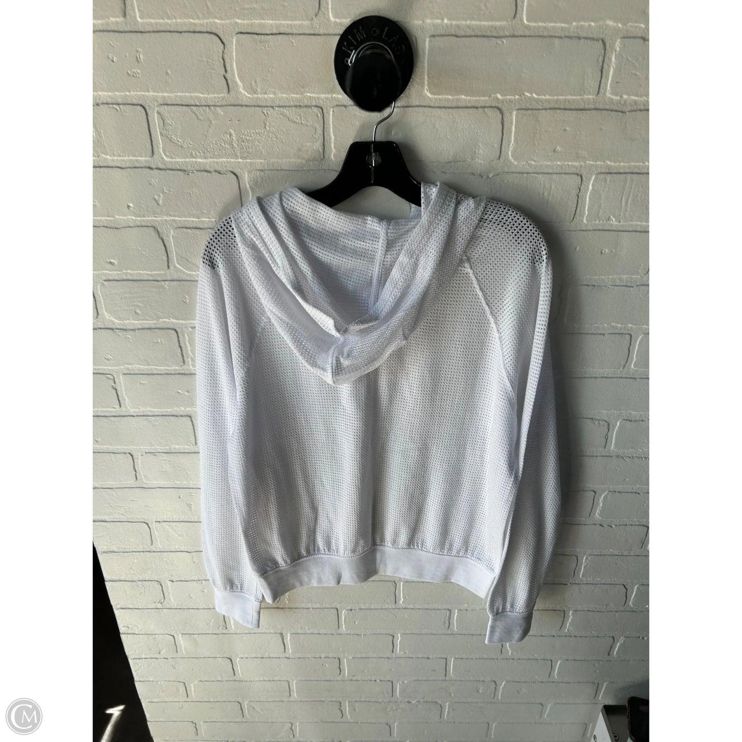 Athletic Top Long Sleeve Hoodie By Dsg Outerwear In White, Size: M