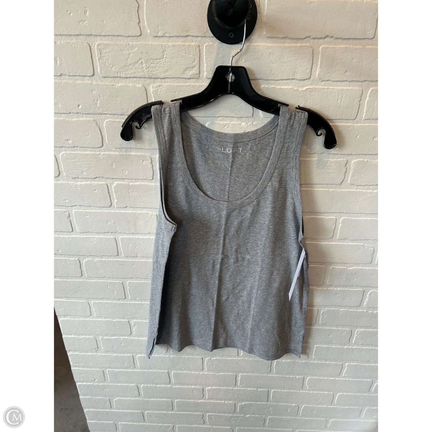 Top Sleeveless Basic By Loft In Grey, Size: M