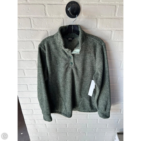 Jacket Fleece By Eddie Bauer In Green, Size: M