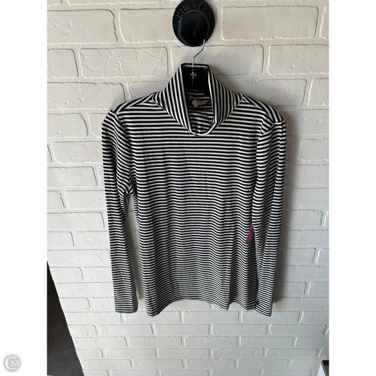 Top Long Sleeve By Loft In Black & White, Size: M
