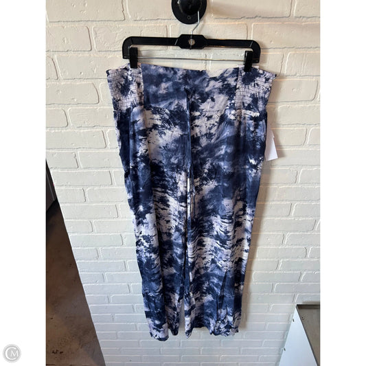 Pants Wide Leg By Clothes Mentor In Blue & White, Size: 14