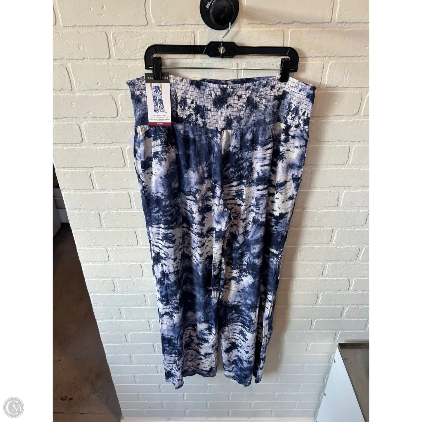 Pants Wide Leg By Clothes Mentor In Blue & White, Size: 14