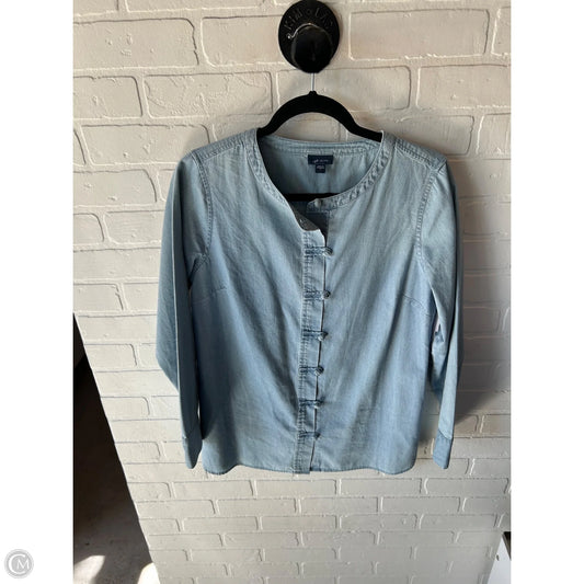 Top Long Sleeve By J. Jill In Blue Denim, Size: S