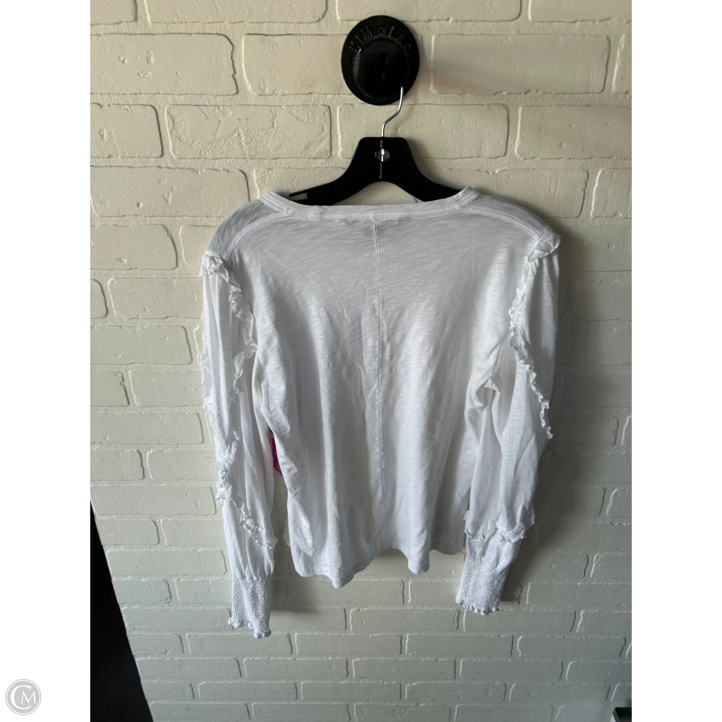 Top Long Sleeve By Veronica Beard In White, Size: M