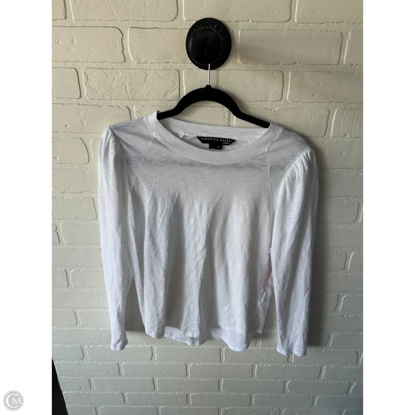 Top Long Sleeve By Veronica Beard In White, Size: M