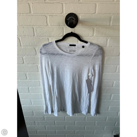 Top Long Sleeve Basic By Atm In White, Size: S