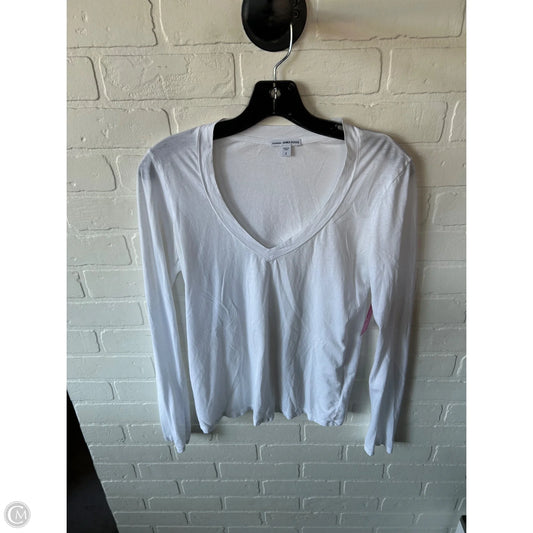 Top Long Sleeve Basic By James Perse In White, Size: L