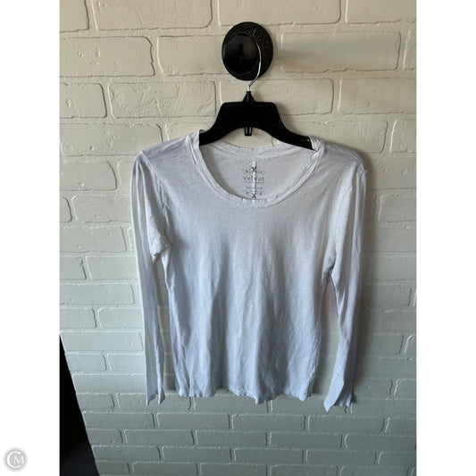 Top Long Sleeve Basic By Velvet In White, Size: M