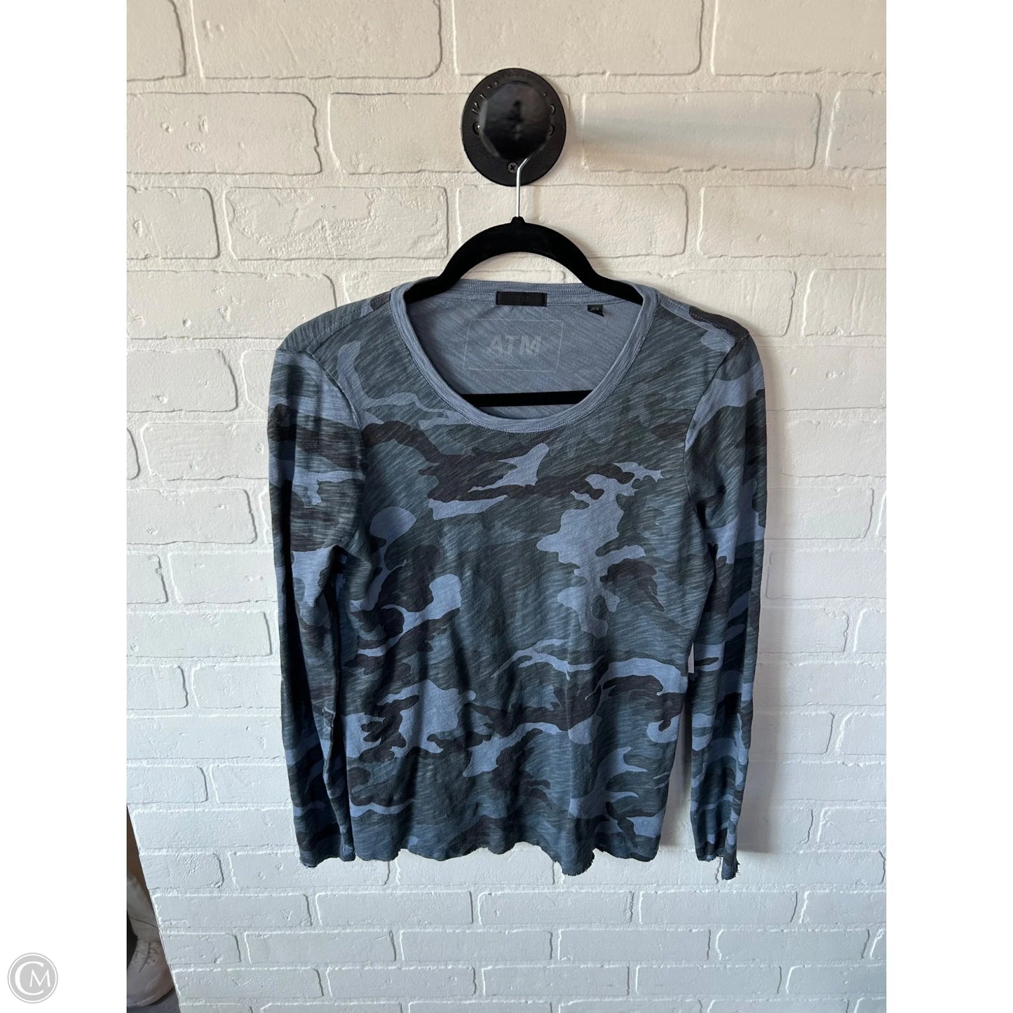 Top Long Sleeve Basic By Atm In Blue, Size: M