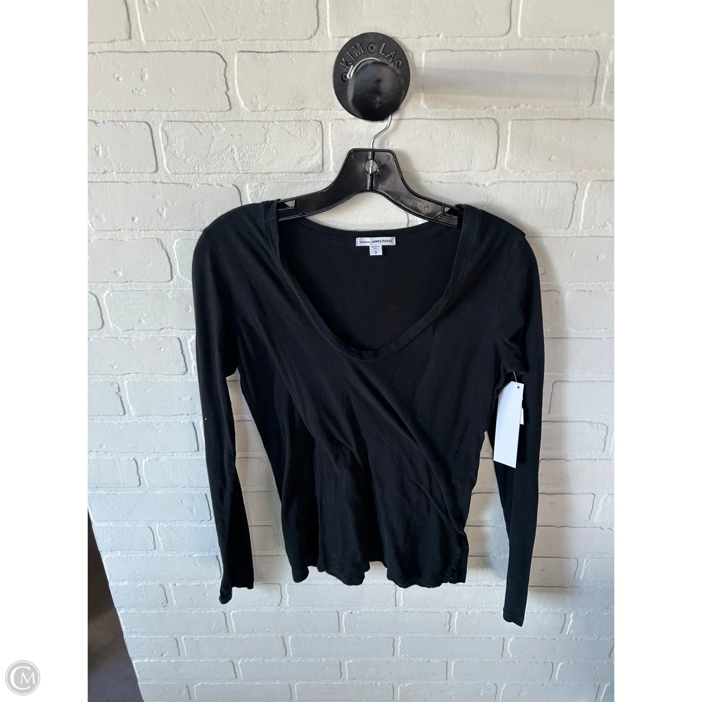 Top Long Sleeve Basic By James Perse In Black, Size: M