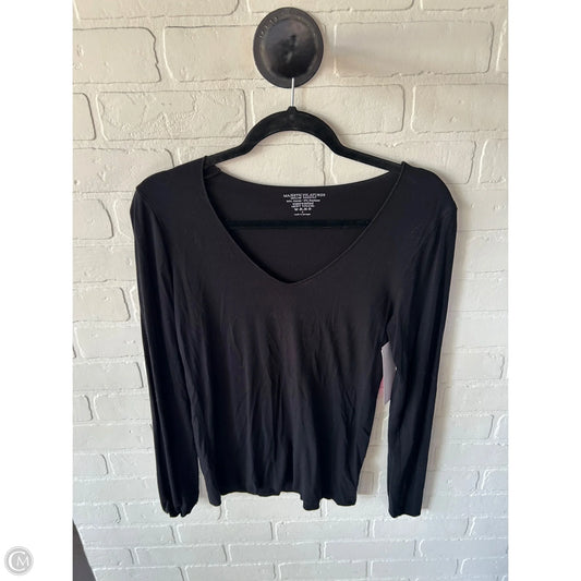 Top Long Sleeve Basic By Majestic Filatures In Black, Size: L