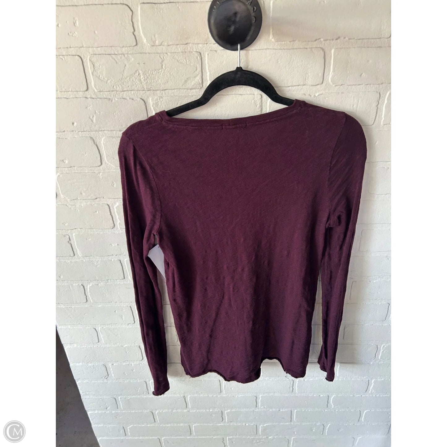 Top Long Sleeve Basic By Atm In Purple, Size: S