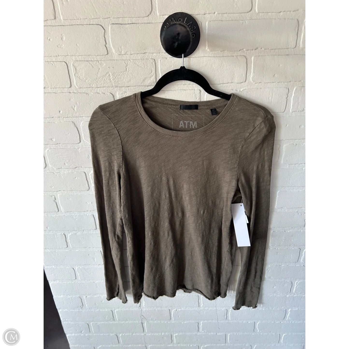 Top Long Sleeve Basic By Atm In Green, Size: S
