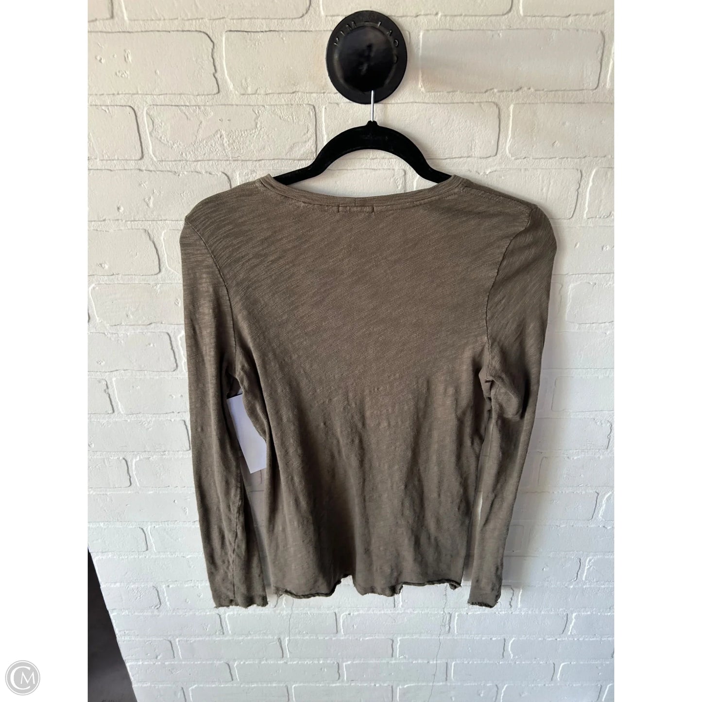 Top Long Sleeve Basic By Atm In Green, Size: S