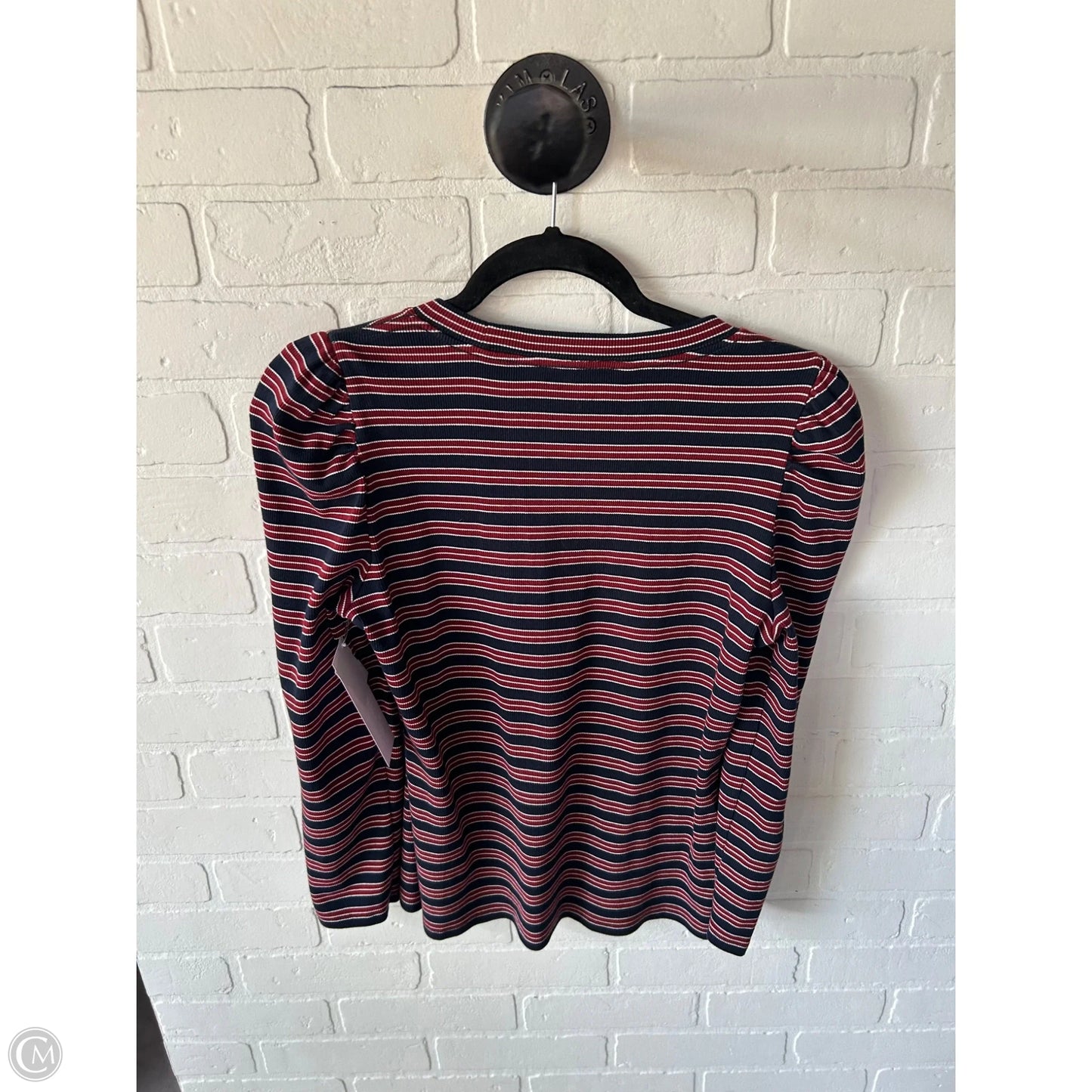 Top Long Sleeve By Veronica Beard In Blue & Red & White, Size: M