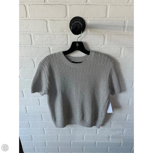 Sweater Short Sleeve By Banana Republic In Grey, Size: S
