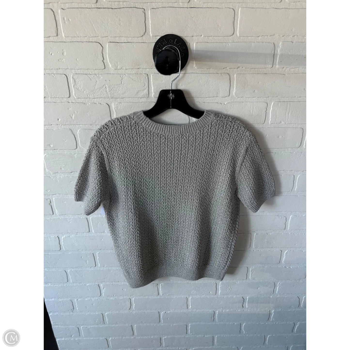 Sweater Short Sleeve By Banana Republic In Grey, Size: S