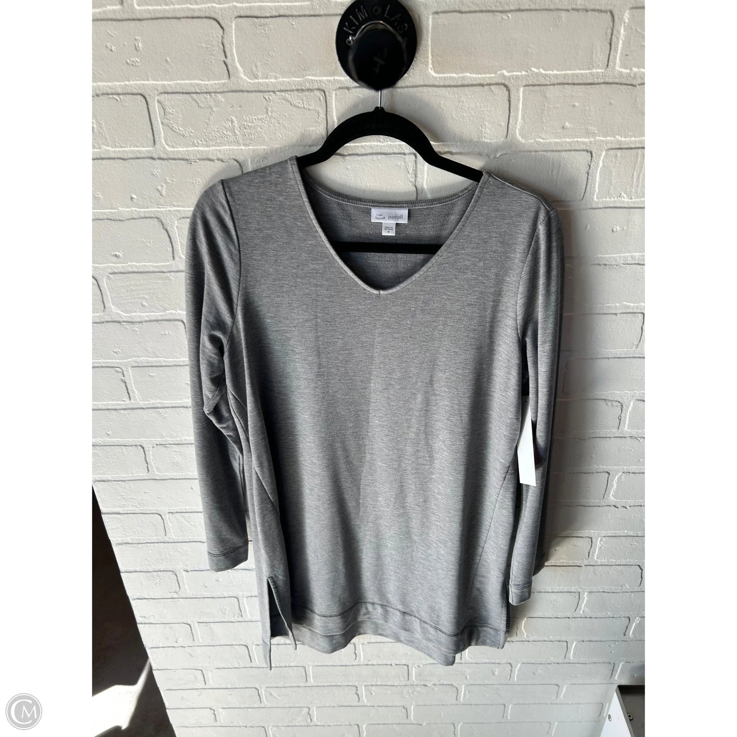 Tunic Long Sleeve By Pure Jill In Grey, Size: M