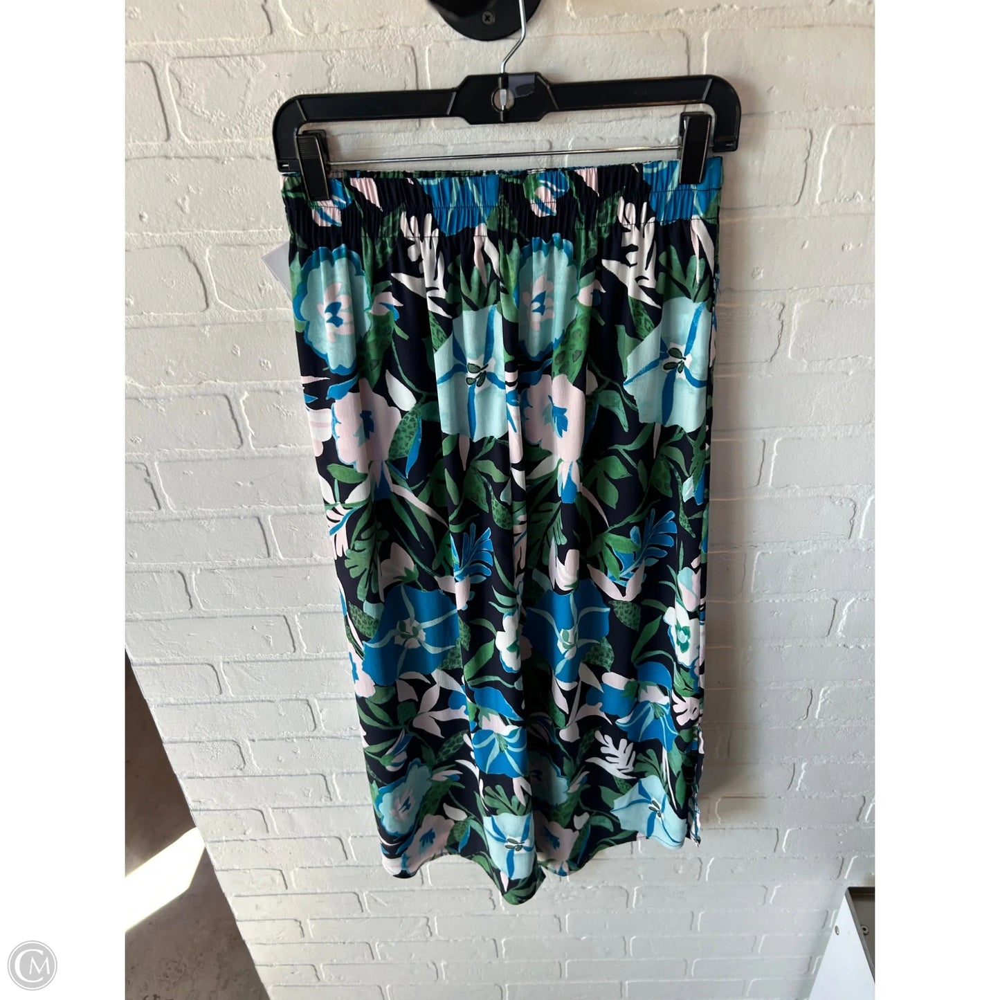 Skirt Midi By Loft In Blue & Green, Size: 0