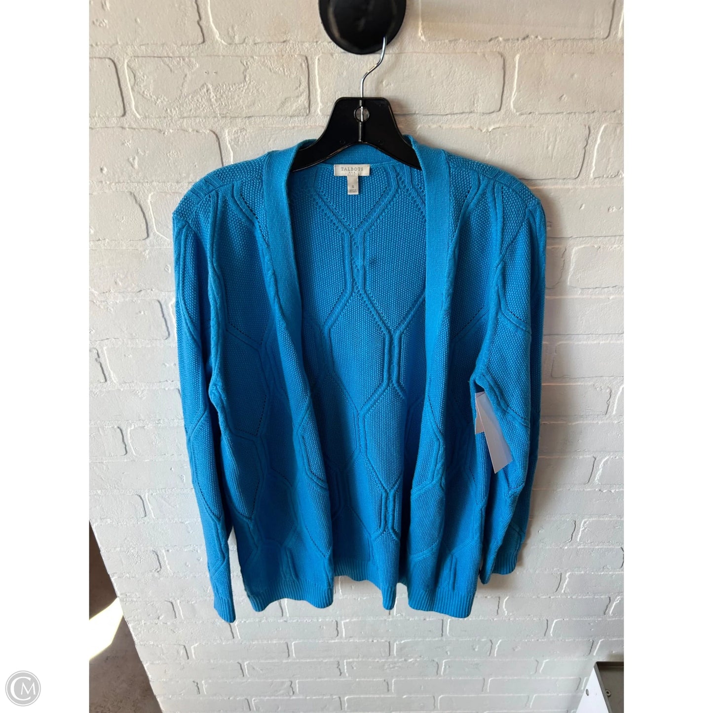 Sweater Cardigan By Talbots In Blue, Size: S