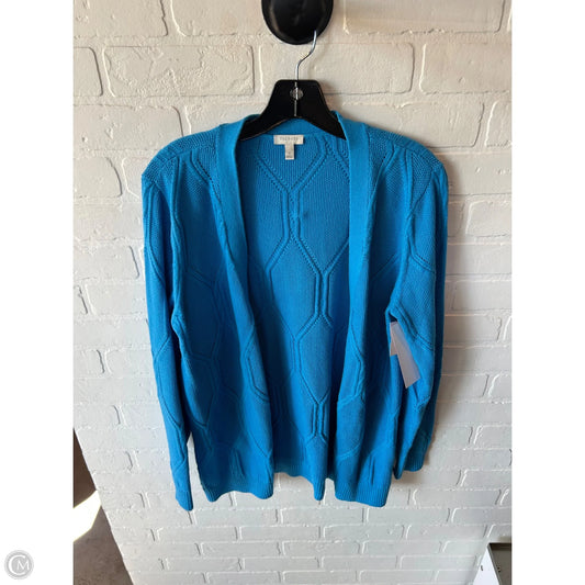 Sweater Cardigan By Talbots In Blue, Size: S
