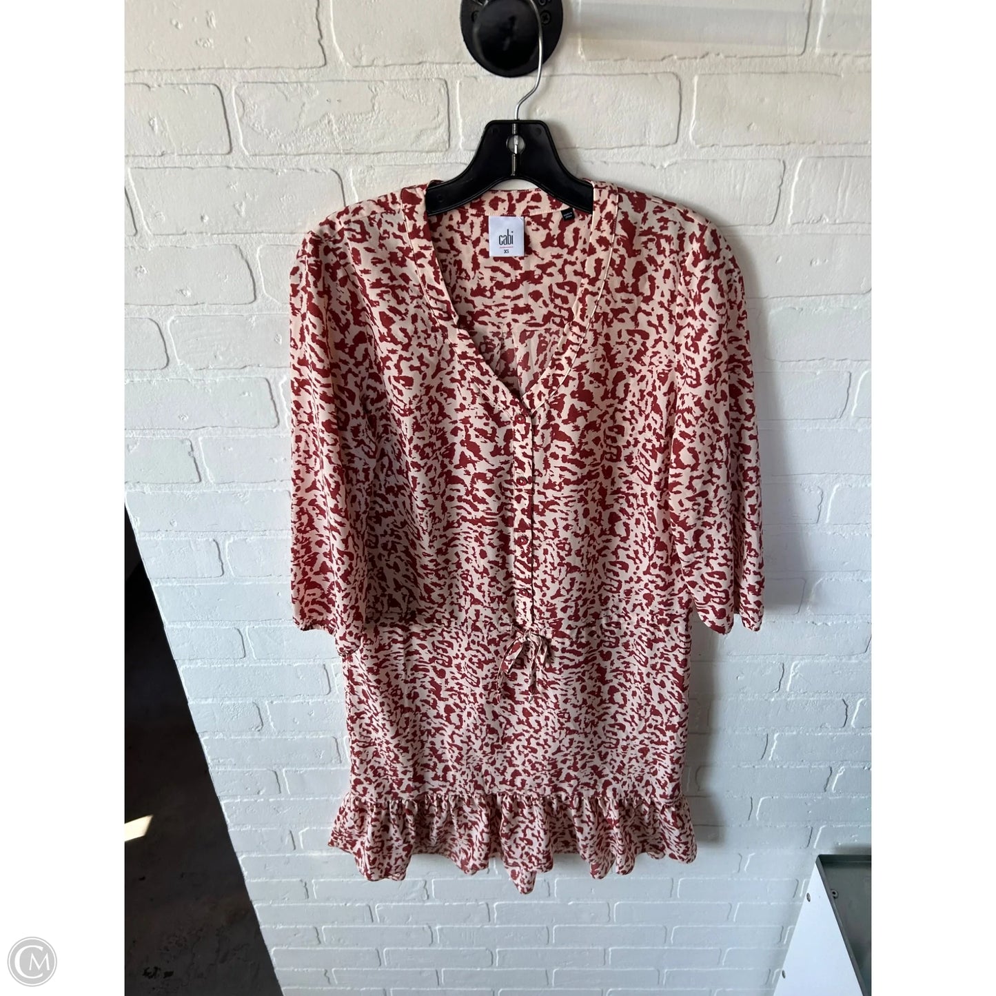 Dress Casual Short By Cabi In Cream & Orange, Size: Xs