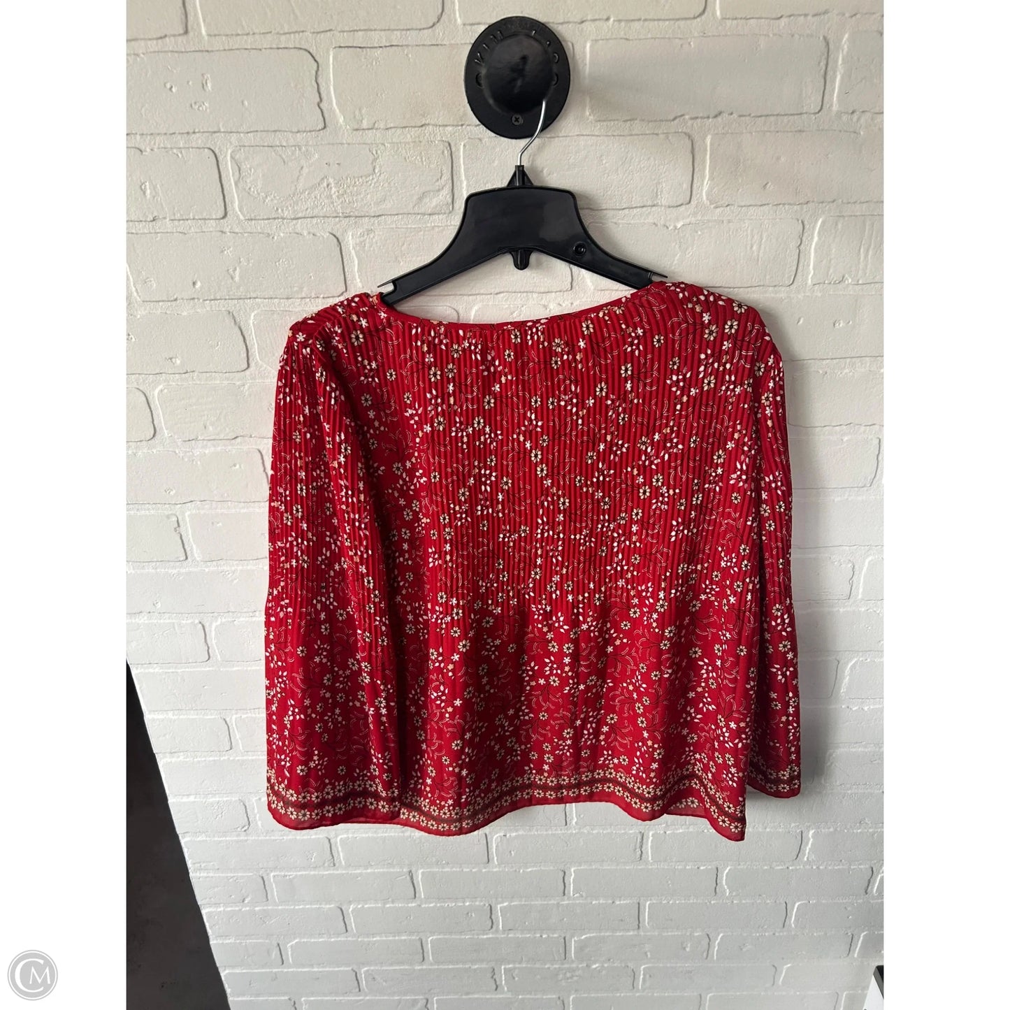 Top Long Sleeve By Max Studio In Red, Size: S