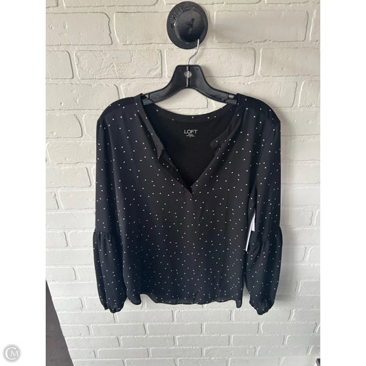 Top Long Sleeve By Loft In Black, Size: S