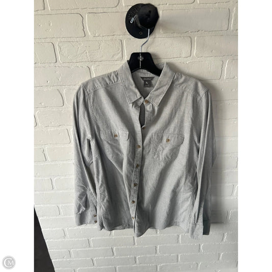 Top Long Sleeve By Eddie Bauer In Grey, Size: M