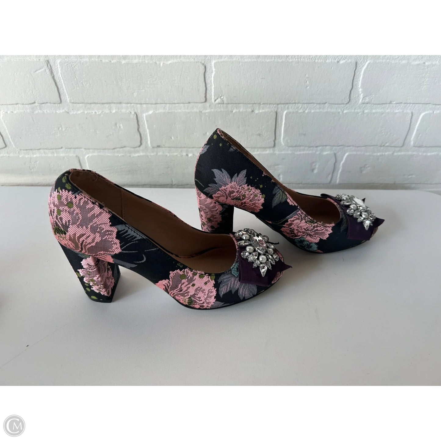 Shoes Heels Block By Kelly And Katie In Black & Pink, Size: 6.5