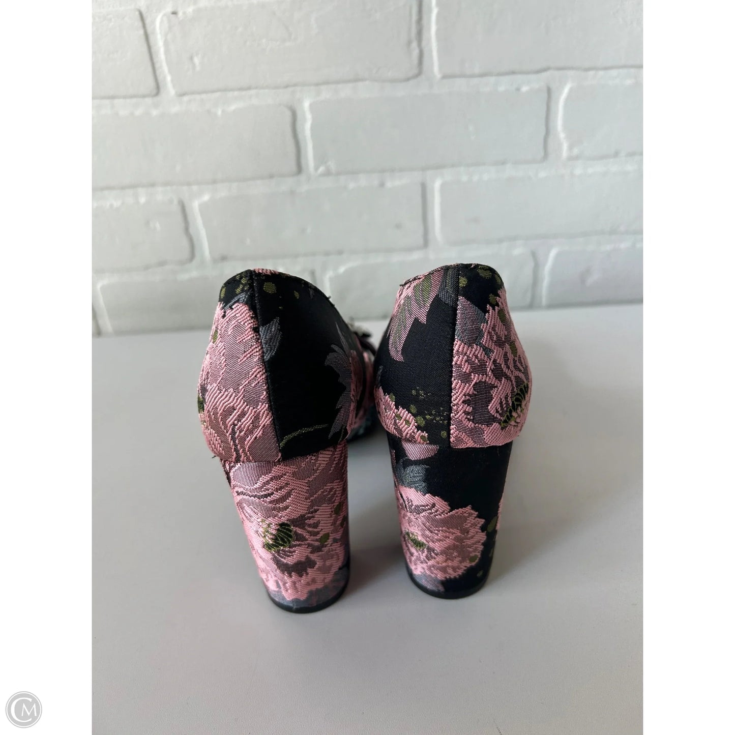 Shoes Heels Block By Kelly And Katie In Black & Pink, Size: 6.5