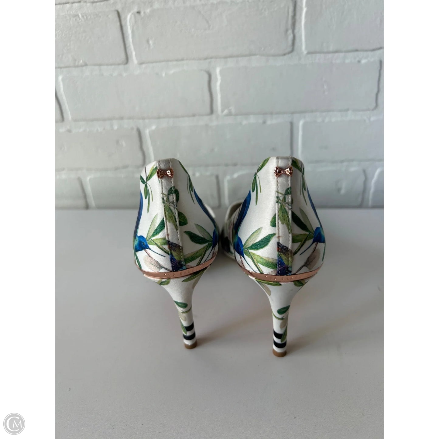 Shoes Heels Stiletto By Ted Baker In Black & White, Size: 6.5