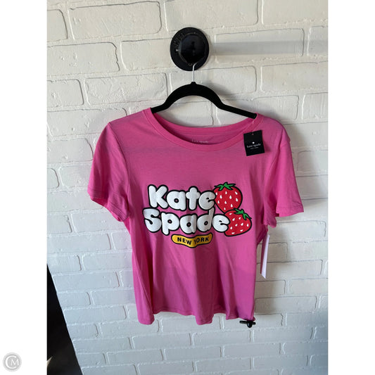 Top Short Sleeve Designer By Kate Spade In Pink, Size: M